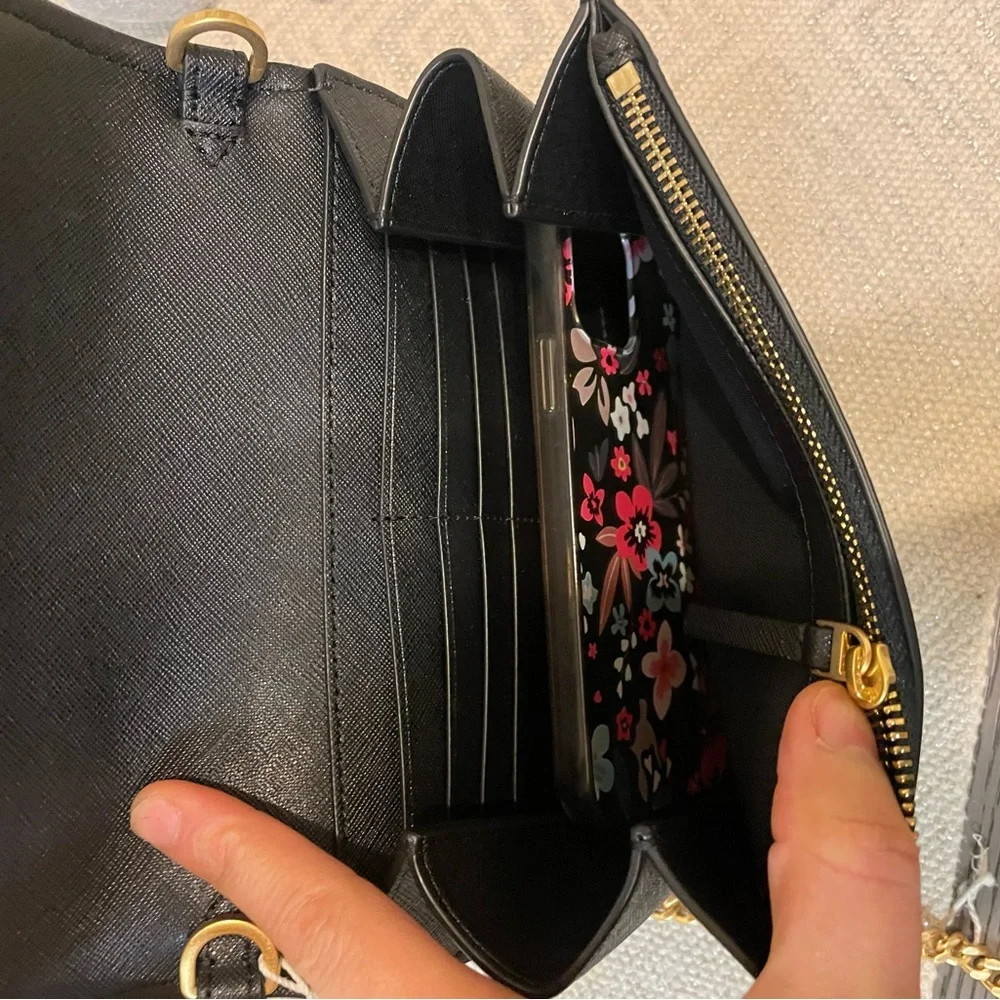New, tory burch emerson chain crossbody wallet - Picture 12 of 13